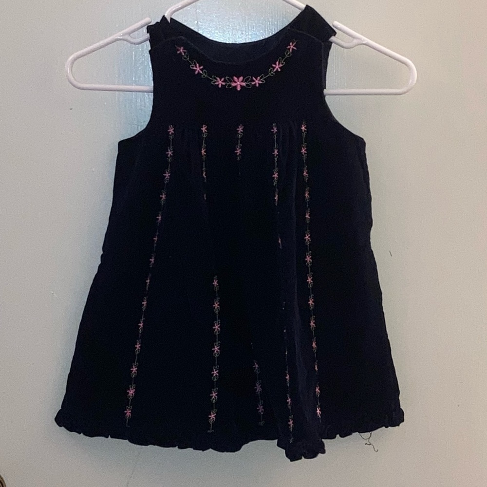 Kids' retro Navy embroidered Corduroy Dress 4/4 - FINAL PRICE ❕